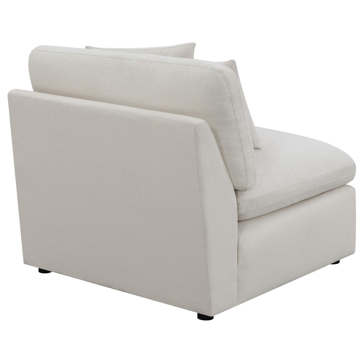 551451 Hobson Upholstered Armless Chair Ivory