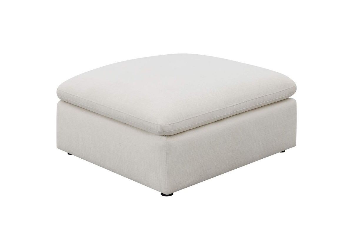 551453 Hobson Square Upholstered Ottoman Ivory