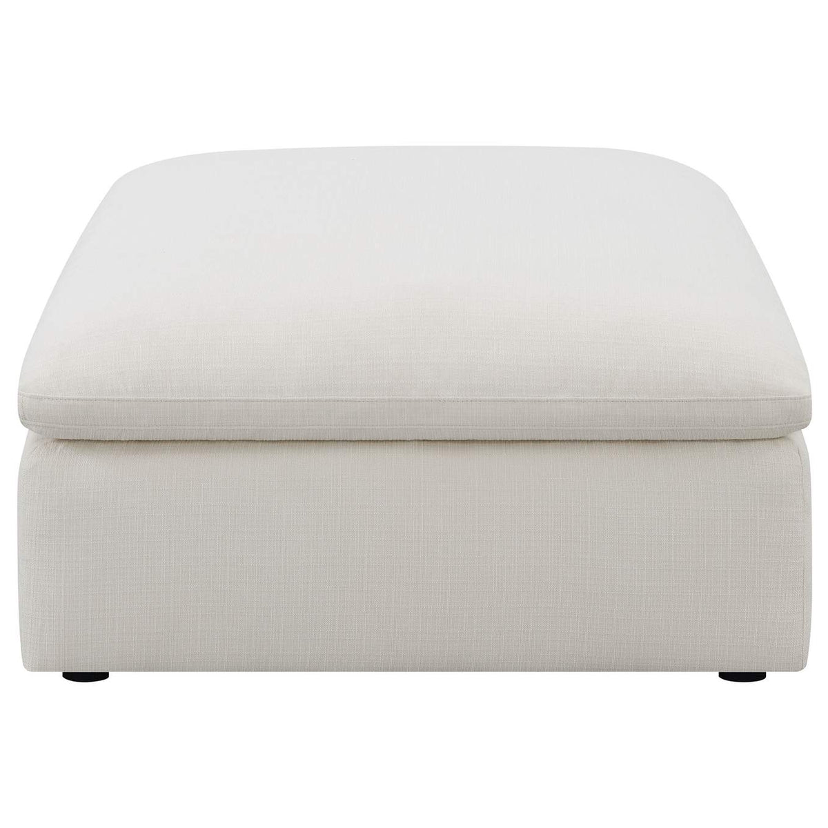 551453 Hobson Square Upholstered Ottoman Ivory