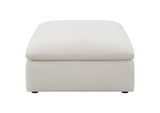 551453 Hobson Square Upholstered Ottoman Ivory
