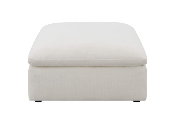 551453 Hobson Square Upholstered Ottoman Ivory