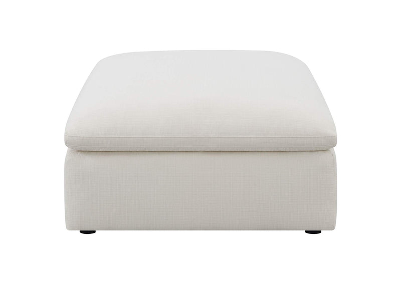 551453 Hobson Square Upholstered Ottoman Ivory