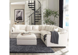 551453 Hobson Square Upholstered Ottoman Ivory