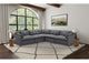 551455-SETA Hobson 5-piece Upholstered Modular Sectional Sofa Charcoal