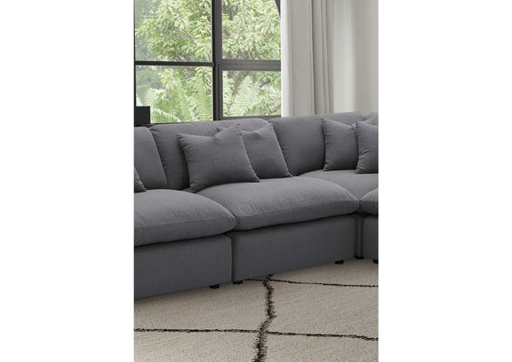 551455 Hobson Upholstered Armless Chair Charcoal