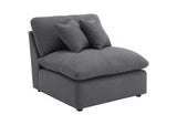 551455 Hobson Upholstered Armless Chair Charcoal