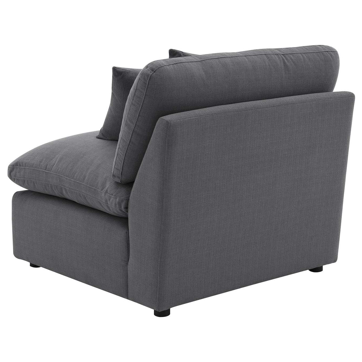 551455 Hobson Upholstered Armless Chair Charcoal