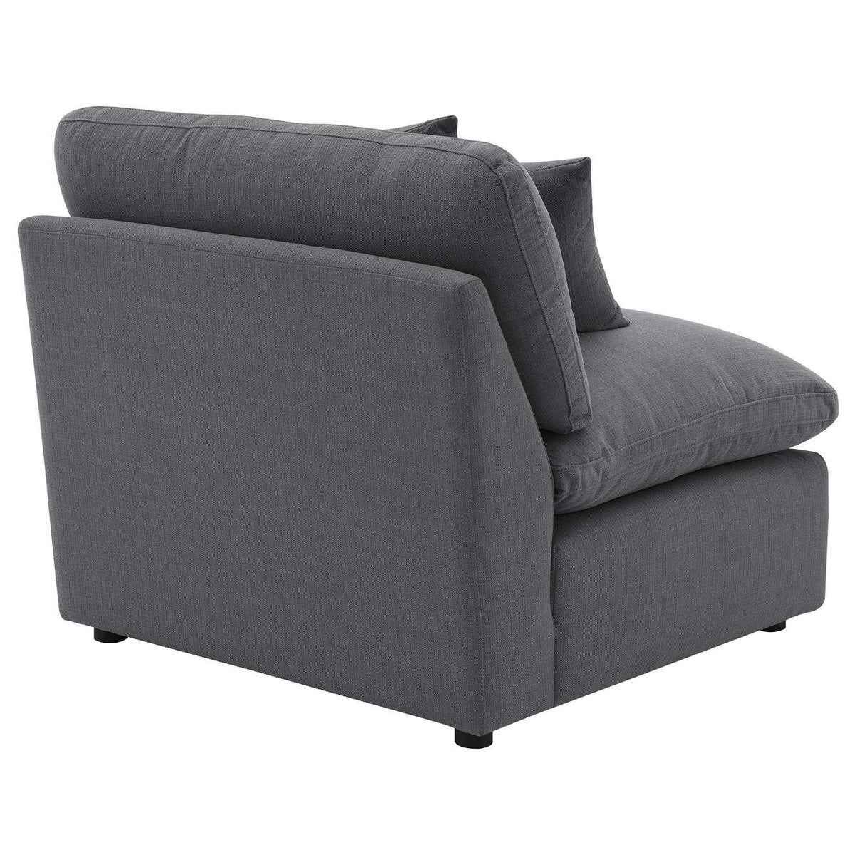 551455 Hobson Upholstered Armless Chair Charcoal
