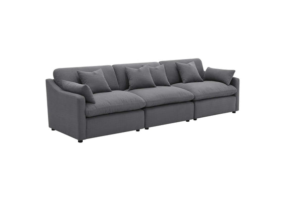 551455 Hobson Upholstered Armless Chair Charcoal