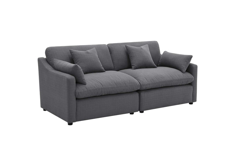 551455 Hobson Upholstered Armless Chair Charcoal
