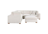 551461-SETA Lakeview 6-piece Upholstered Modular Sectional Sofa Ivory