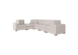 551461-SET Lakeview 6-piece Upholstered Modular Sectional Sofa Ivory