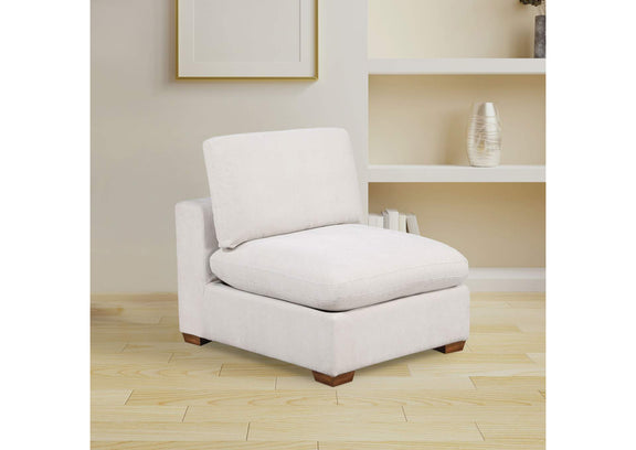 551461 Lakeview Upholstered Armless Chair Ivory