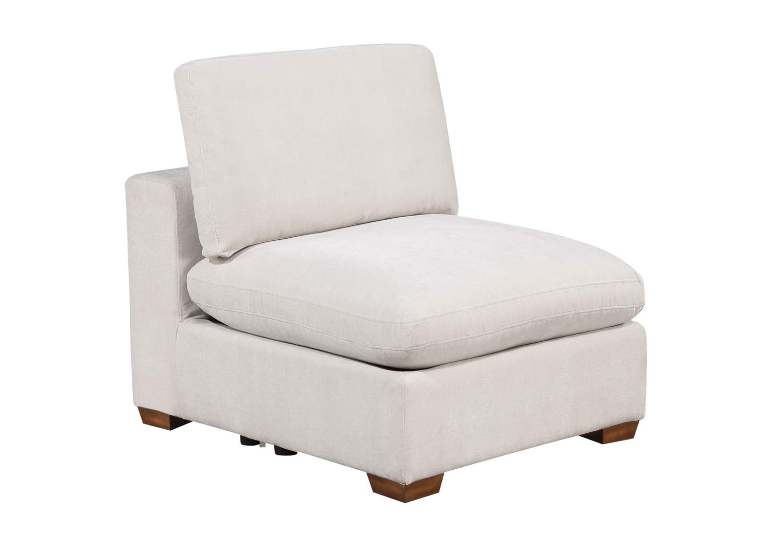 551461 Lakeview Upholstered Armless Chair Ivory