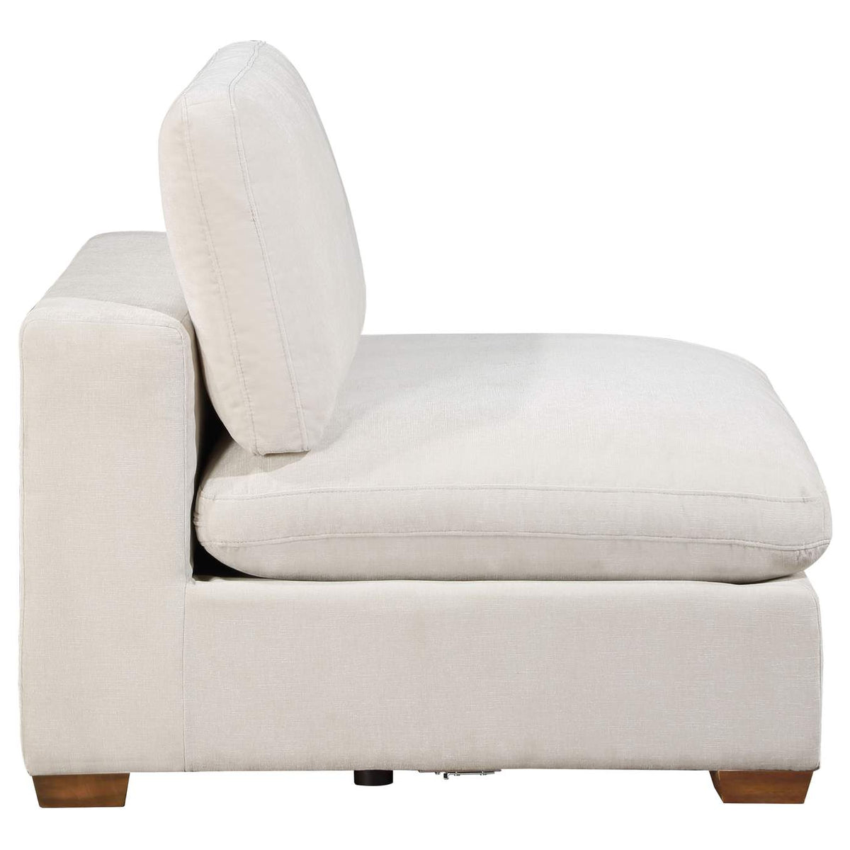 551461 Lakeview Upholstered Armless Chair Ivory