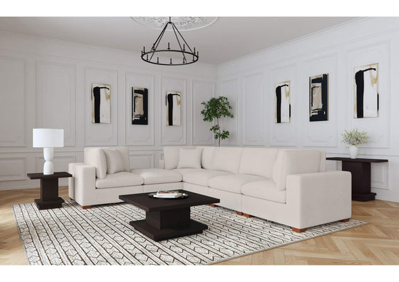 551461 Lakeview Upholstered Armless Chair Ivory