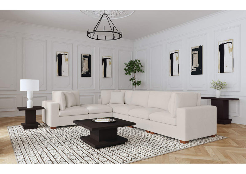 551461 Lakeview Upholstered Armless Chair Ivory