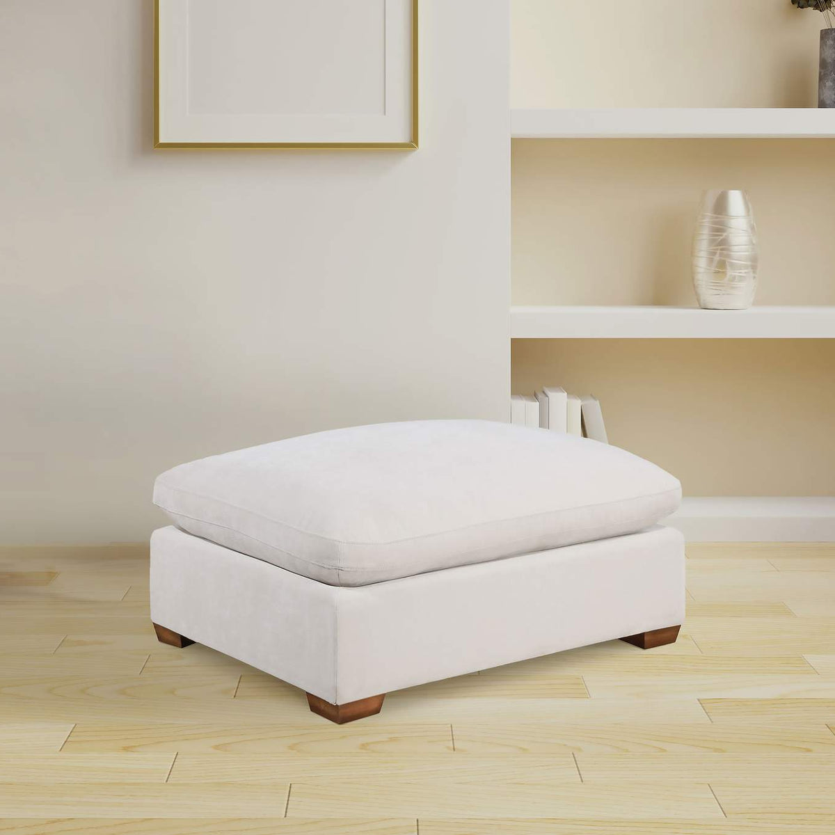 551463 Lakeview Rectangular Upholstered Ottoman Ivory