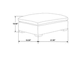 551463 Lakeview Rectangular Upholstered Ottoman Ivory