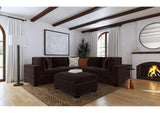 Lakeview 6-piece Upholstered Modular Sectional Chocolate