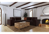 551464-SETA Lakeview 6-piece Upholstered Modular Sectional Chocolate