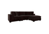 551464-SETB Lakeview 5-piece Upholstered Modular Sectional Chocolate