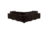 551464-SETB Lakeview 5-piece Upholstered Modular Sectional Chocolate