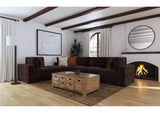 551464-SET Lakeview 6-piece Upholstered Modular Sectional Chocolate
