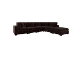 551464-SET Lakeview 6-piece Upholstered Modular Sectional Chocolate