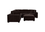 551464-SET Lakeview 6-piece Upholstered Modular Sectional Chocolate