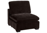 551464 Lakeview Upholstered Armless Chair Dark Chocolate