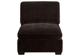 551464 Lakeview Upholstered Armless Chair Dark Chocolate