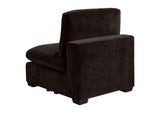 551464 Lakeview Upholstered Armless Chair Dark Chocolate