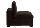 551464 Lakeview Upholstered Armless Chair Dark Chocolate