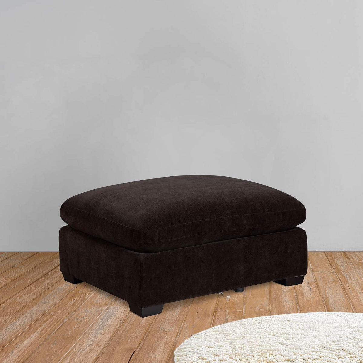 551466 Lakeview Rectangular Upholstered Ottoman Dark Chocolate