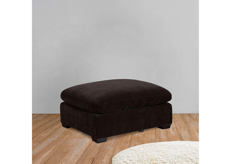 551466 Lakeview Rectangular Upholstered Ottoman Dark Chocolate