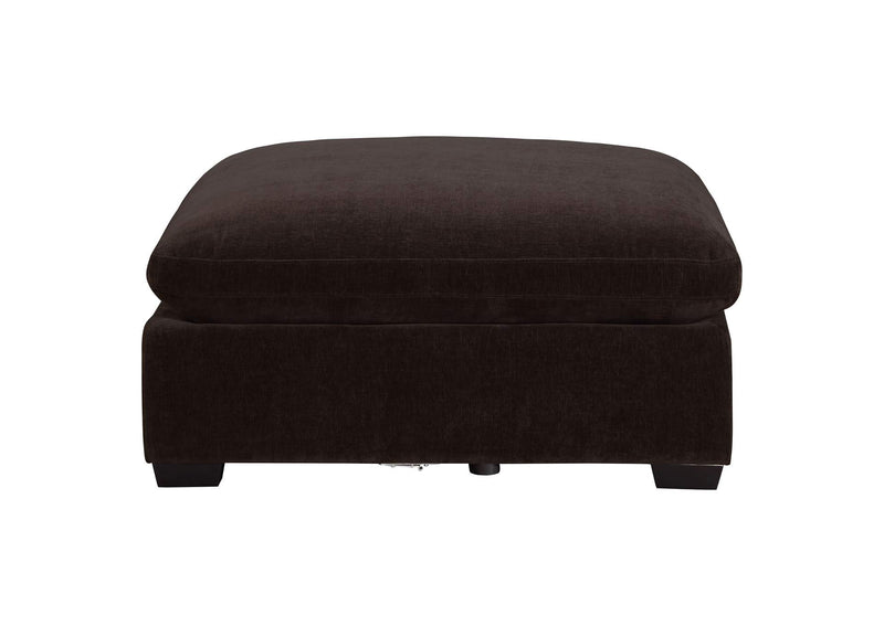 551466 Lakeview Rectangular Upholstered Ottoman Dark Chocolate