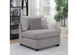 551511 Cambria Upholstered Armless Chair Grey