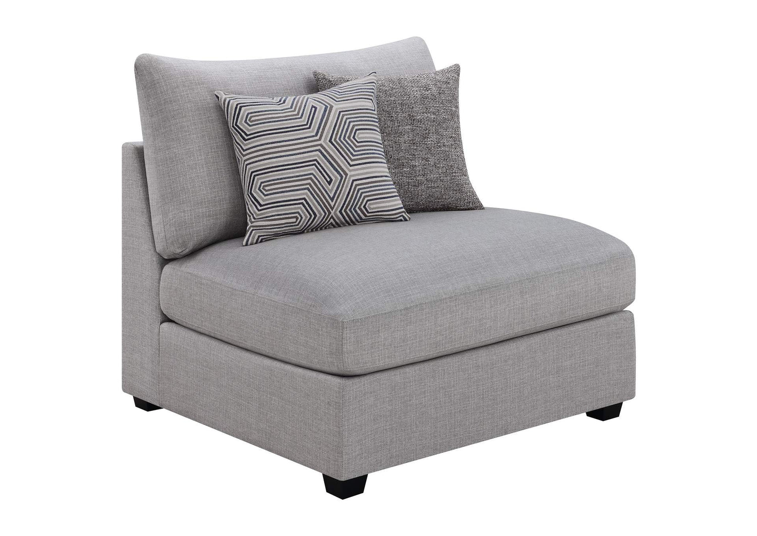 551511 Cambria Upholstered Armless Chair Grey