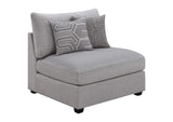 551511 Cambria Upholstered Armless Chair Grey