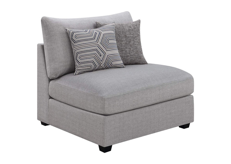 551511 Cambria Upholstered Armless Chair Grey