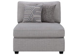 551511 Cambria Upholstered Armless Chair Grey