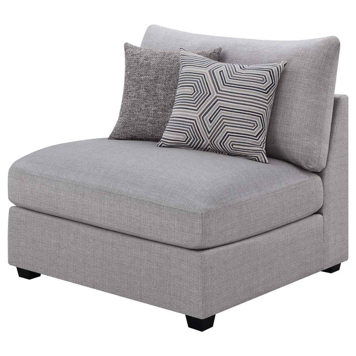 551511 Cambria Upholstered Armless Chair Grey