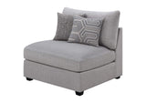 551511 Cambria Upholstered Armless Chair Grey