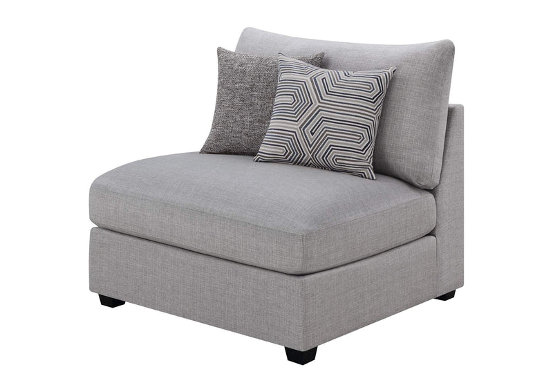 551511 Cambria Upholstered Armless Chair Grey