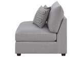 551511 Cambria Upholstered Armless Chair Grey