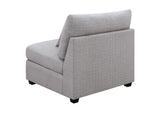 551511 Cambria Upholstered Armless Chair Grey