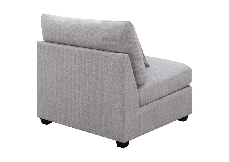 551511 Cambria Upholstered Armless Chair Grey