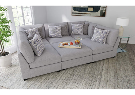 551511 Cambria Upholstered Armless Chair Grey