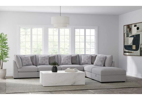 551511 Cambria Upholstered Armless Chair Grey
